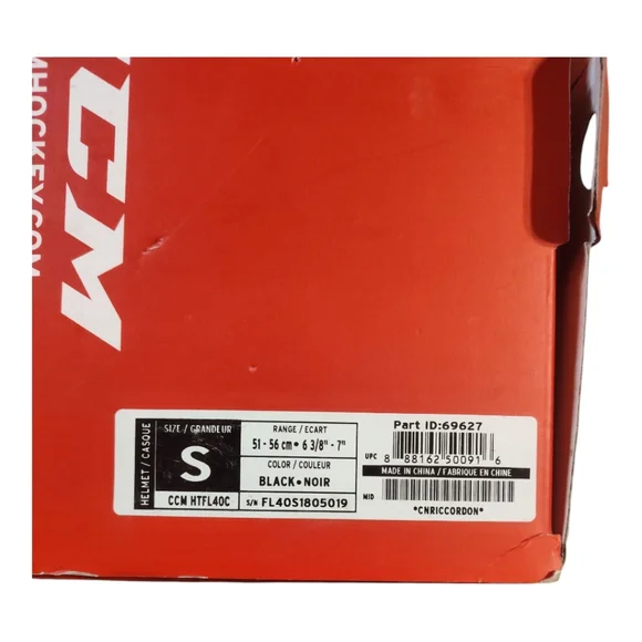 CCM Fl40 Hockey Helmet New In Package Black Protection Helmet - Picture 3 of 6